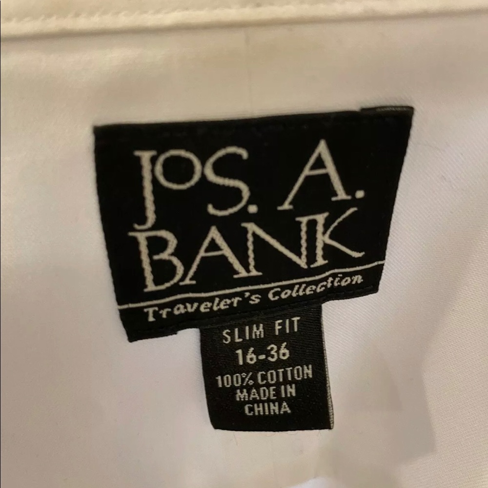 jos a bank White Tuxedo Shirt 16 36 Slim Fit